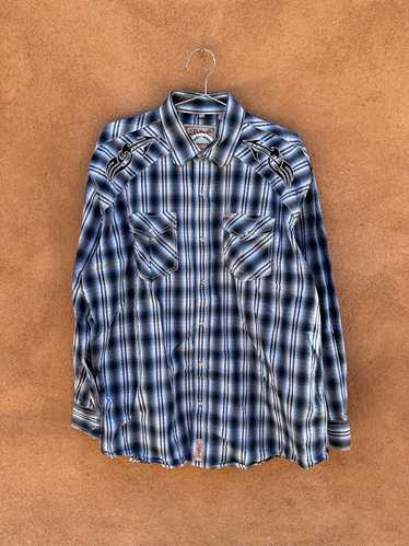 Blue Plaid Rafter C Western Shirt