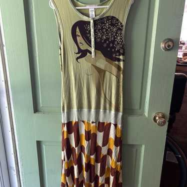 Custo barcelona retro midi graphic Dress size 3, … - image 1