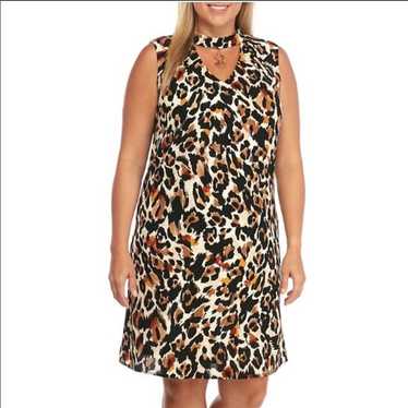 Lux II Leopard Choker Shift Dress 14 - image 1