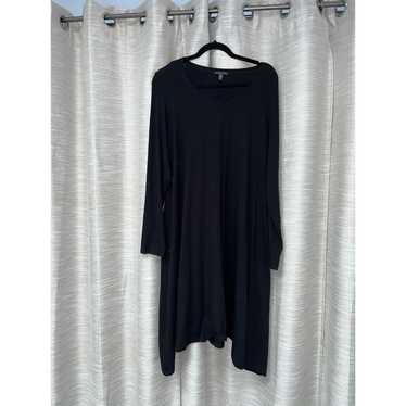 Eileen Fisher Knit Black Dress L - Size Large Eile