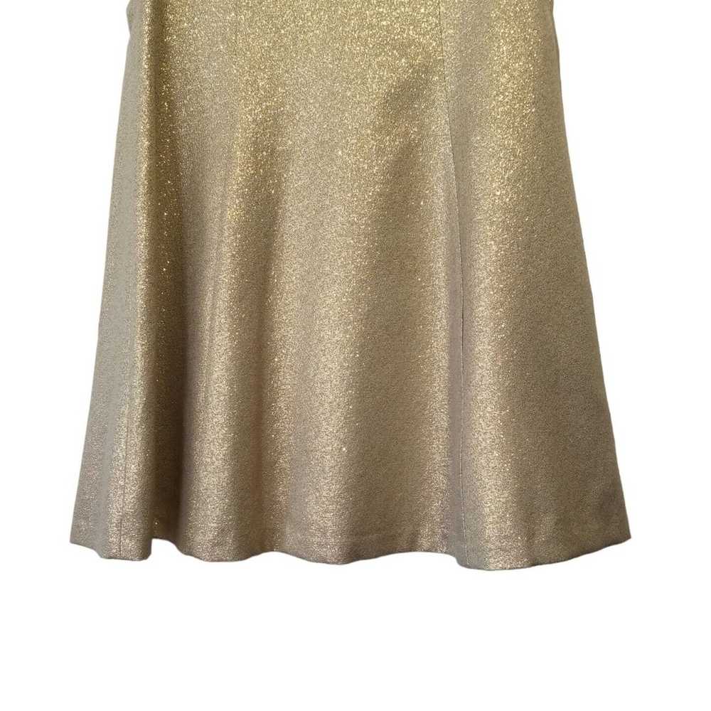 DKNYC Gold Metallic Cocktail  Dress sz 12  Black … - image 12