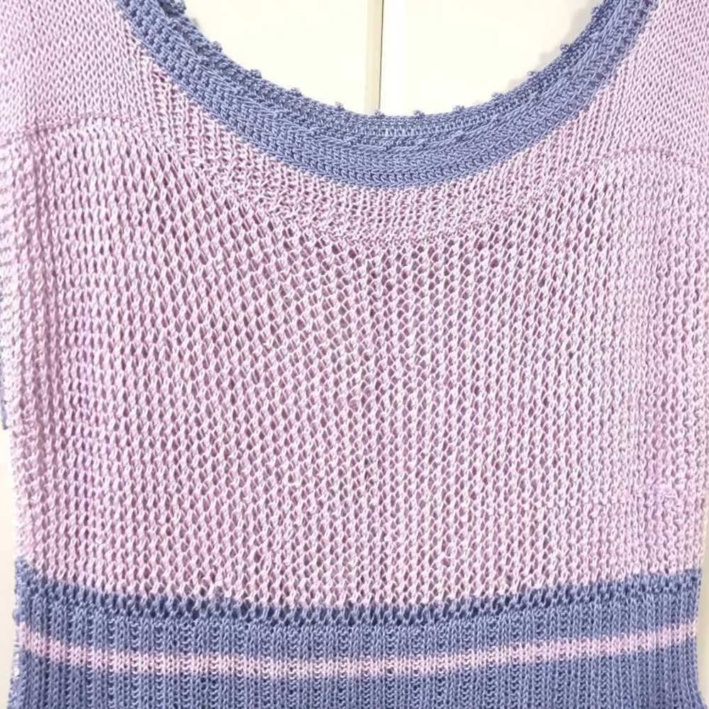 Hand-knitted lilac dress, size L. - image 2