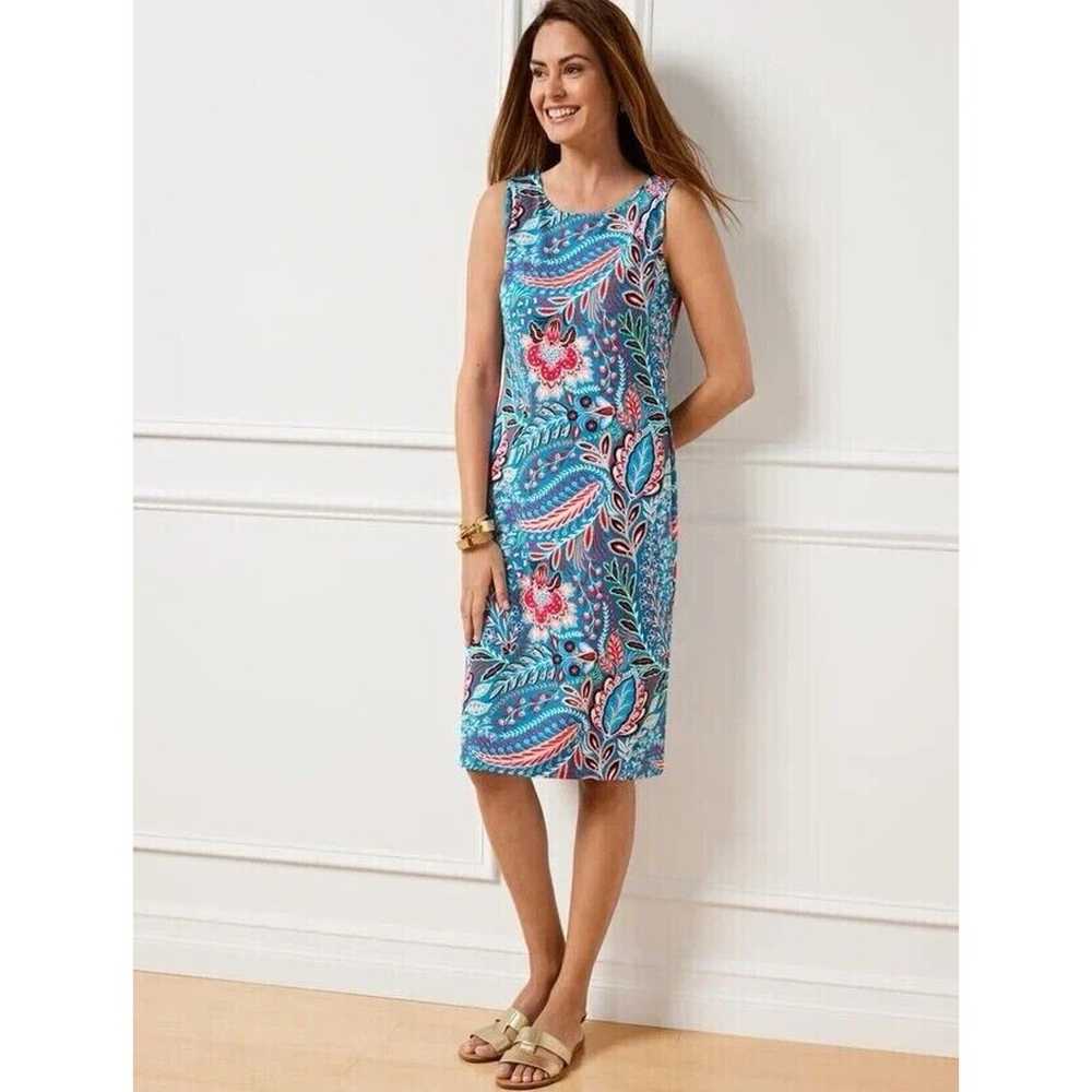 Talbots Effortless Jersey Shift Dress- Paisley Bo… - image 1