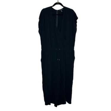 Eileen Fisher Sleeveless Jumpsuit Size XL Black D… - image 1