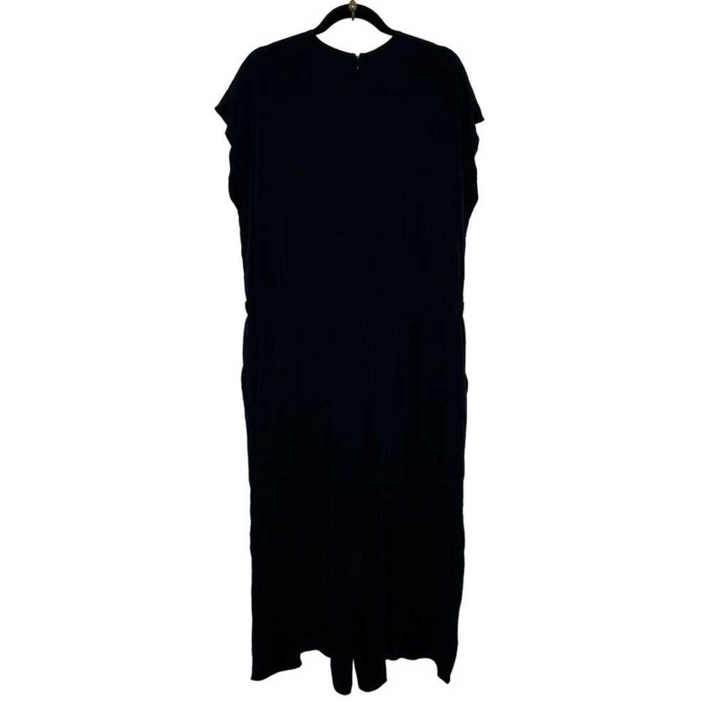 Eileen Fisher Sleeveless Jumpsuit Size XL Black D… - image 2