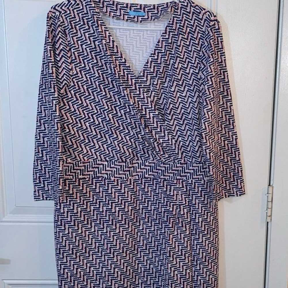 J. McLaughlin Size XL Catalina Cloth Geometric Pr… - image 1