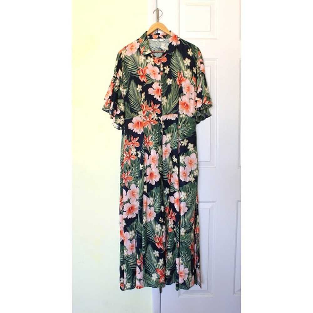 Zara Hawaiian Floral Print Women Maxi Dress Size … - image 7