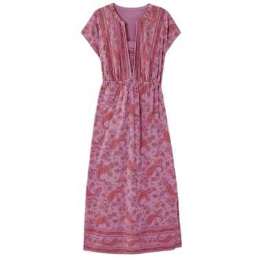 J. Jill purejill Border Print Maxi Dress 2X Pink … - image 1