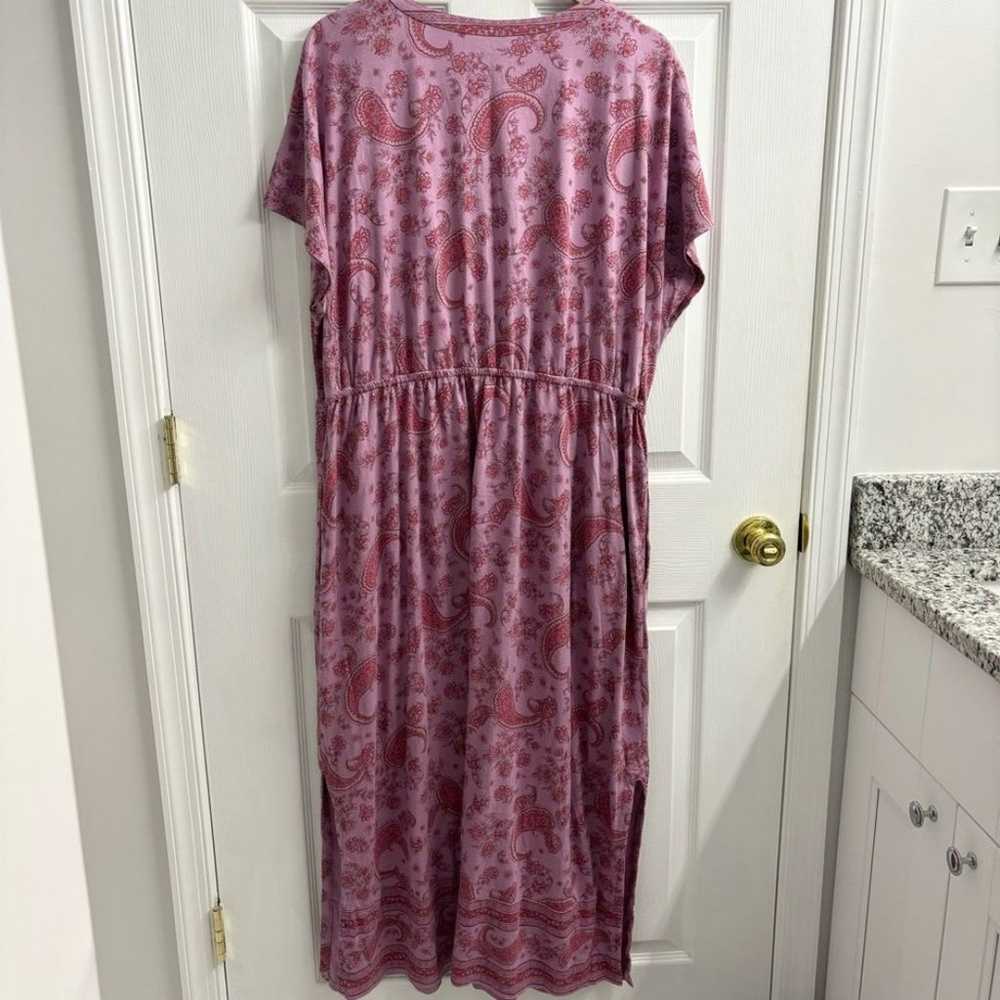 J. Jill purejill Border Print Maxi Dress 2X Pink … - image 7