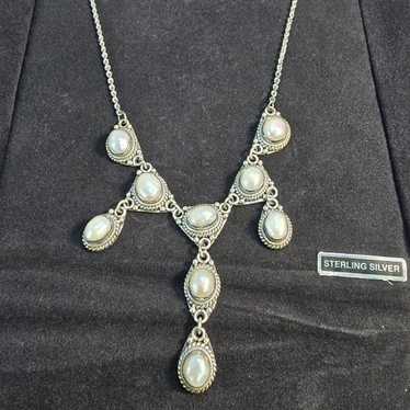 SUARTI BA BEAUTIFUL STERLING Silver NECKLACE CAB … - image 1