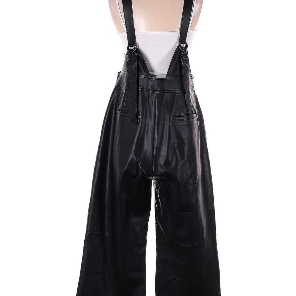 FREE PEOPLE black vegan leather jumpsuit S - image 8