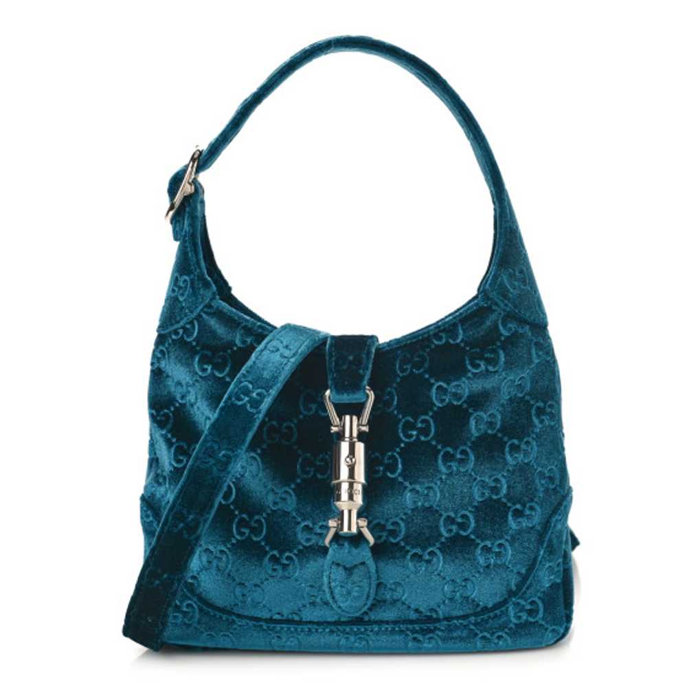 GUCCI New Velvet Ashmir GG Monogram Small Jackie … - image 1