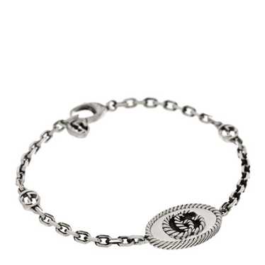 GUCCI Sterling Silver Torchon Double G Bracelet