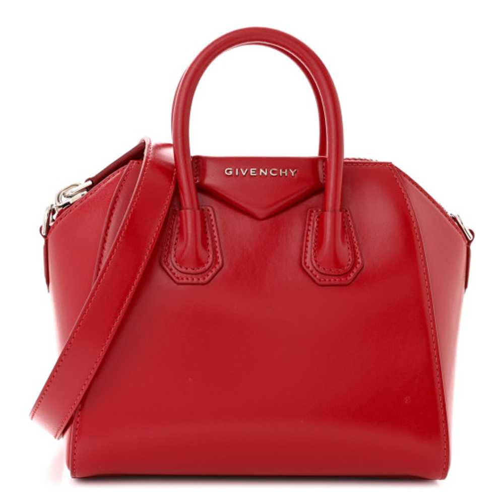 GIVENCHY Shiny Lord Calfskin Mini Antigona Dark R… - image 1