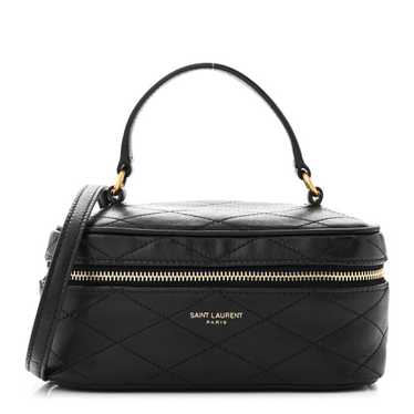 SAINT LAURENT Grain De Poudre Quilted Vanity Bag … - image 1