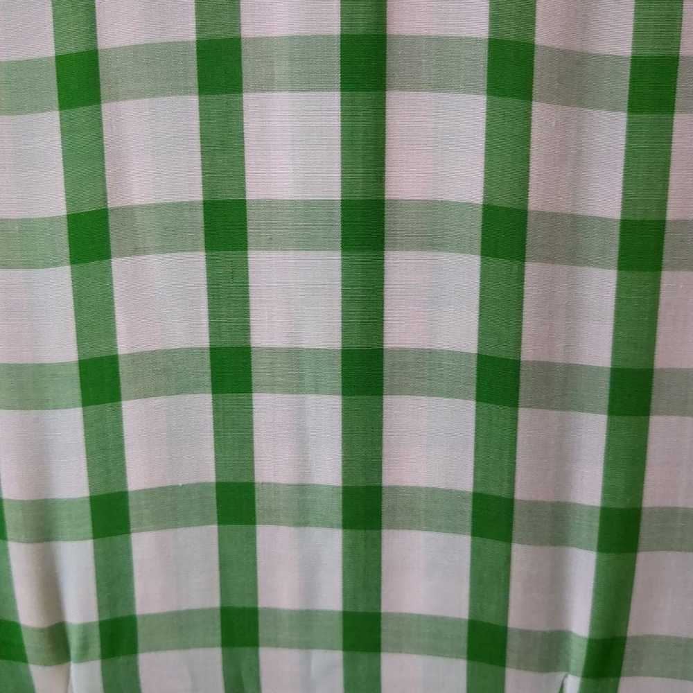 INED Fine Quality Green Check Long One-piece Dres… - image 5