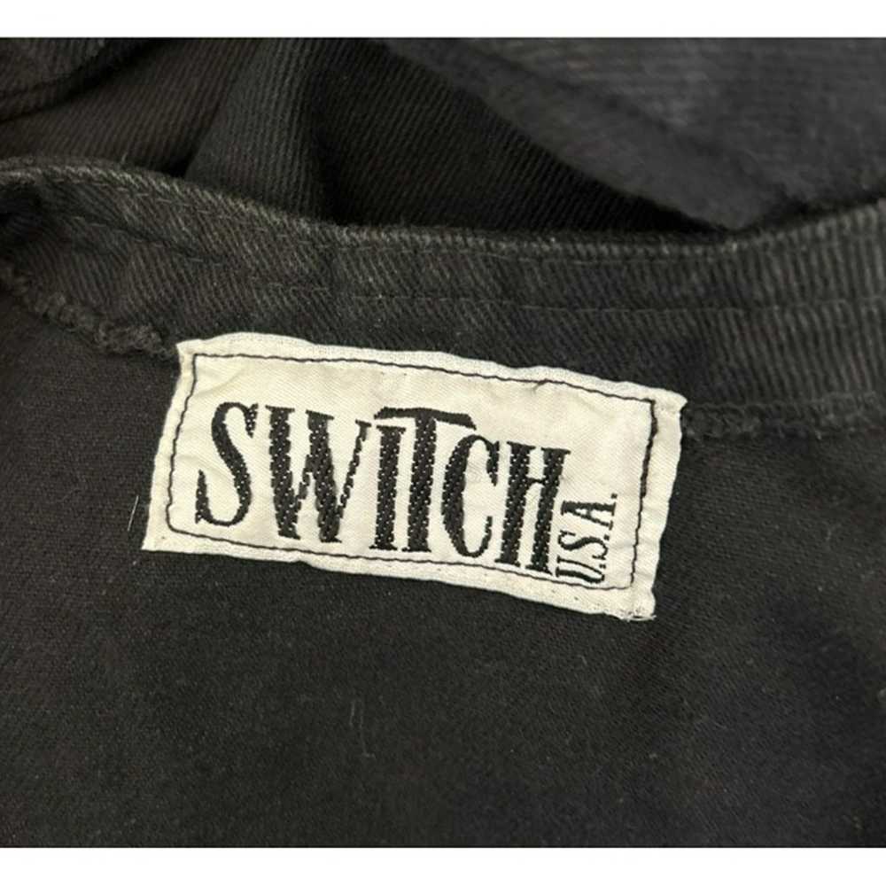 Switch USA Women's 1990s Y2K Black Sleeveless Zip… - image 5