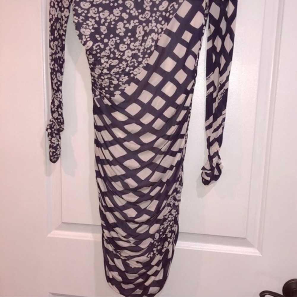 MARCCAIN silk bodycon dress size 4 - image 2