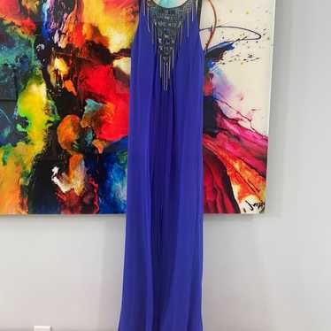 BCBG Maxazria formal gown with bead detailing