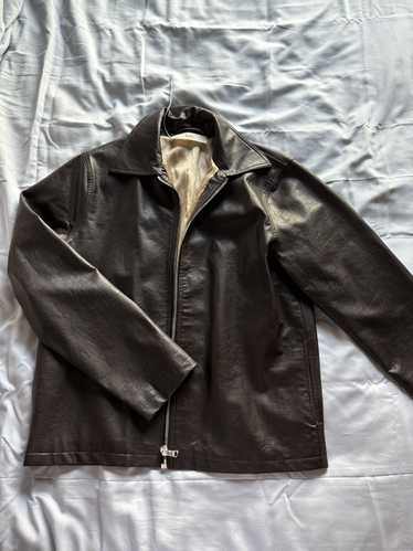 Sefr Faux-Leather Brown Jacket