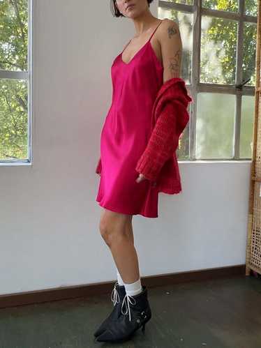 Vintage Silk Cami Dress - Cherry - image 1