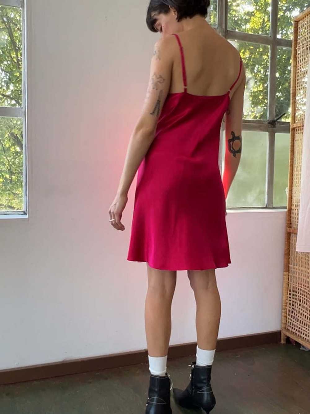 Vintage Silk Cami Dress - Cherry - image 3