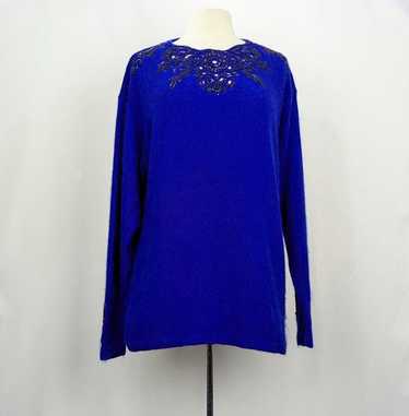 IB Diffusion Dark Blue Embellished Beaded Sweater…