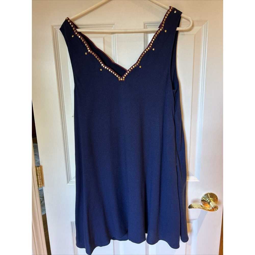 Lilly Pulitzer Owen Dress Medium Navy blue sequin… - image 10