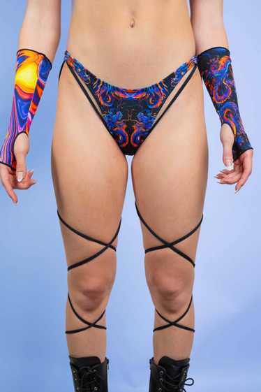 Freedom Rave Wear ShadowFlame High Hip Strappy Bo… - image 1