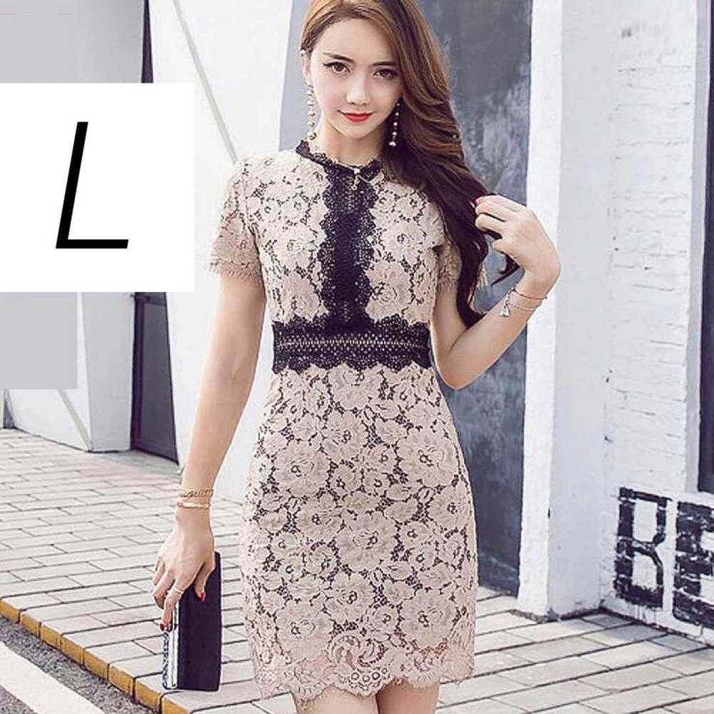 L Total Lace Korean One Piece Cabaret Dress Tight… - image 1