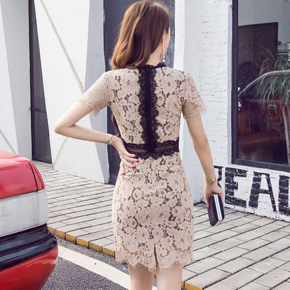 L Total Lace Korean One Piece Cabaret Dress Tight… - image 9