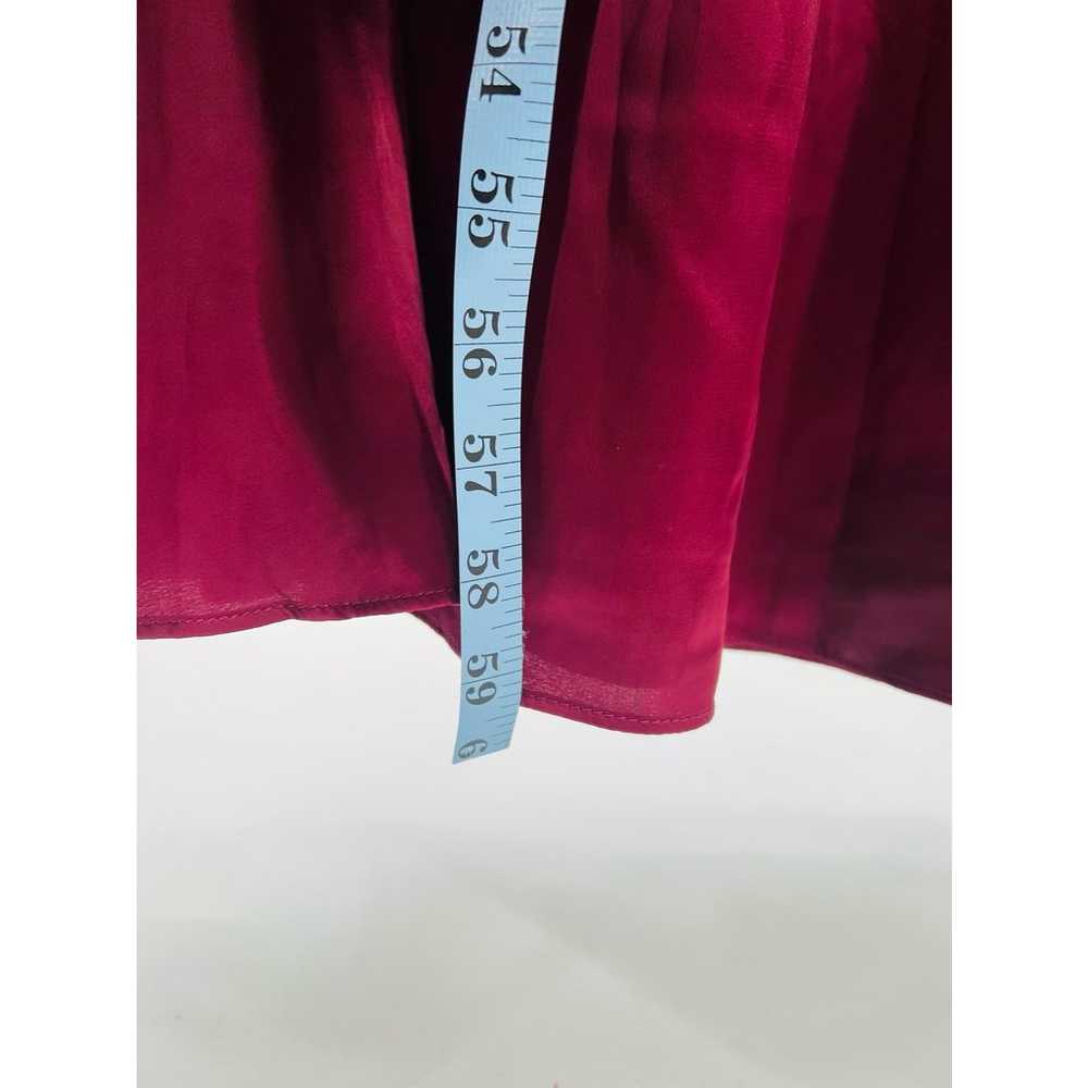 LULU'S sz S Ode To Love Burgundy Satin Maxi Eveni… - image 7