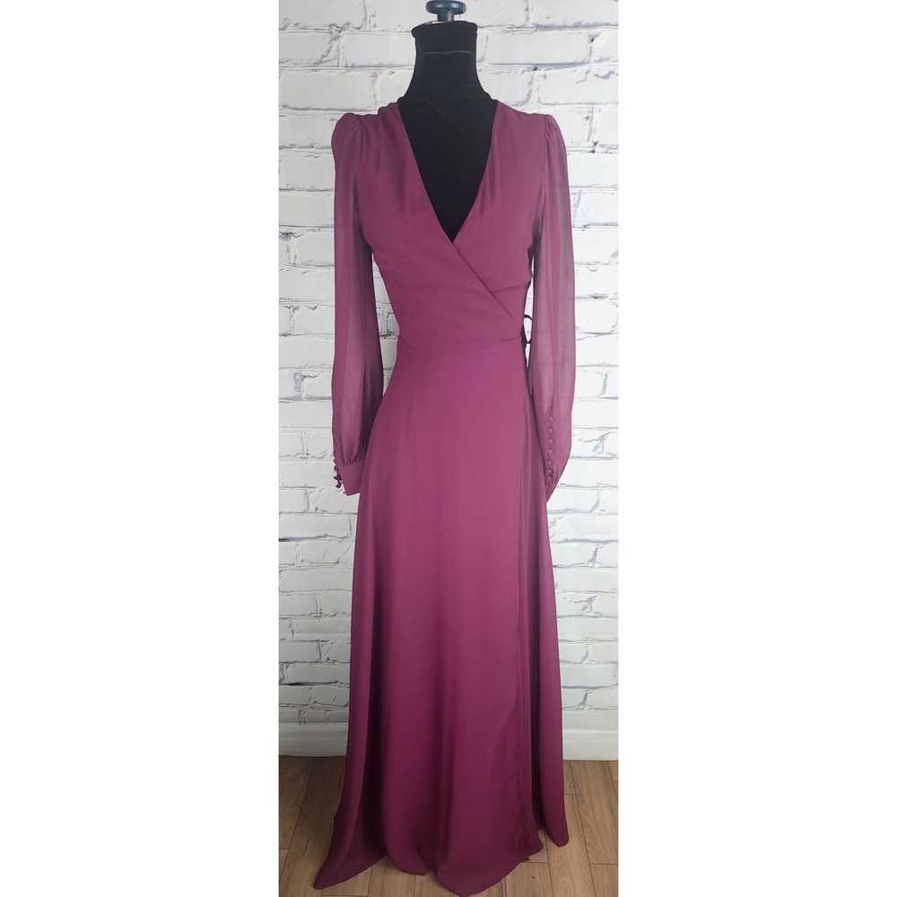 Lulus Women's S Burgundy formal evening Wrap Dres… - image 1