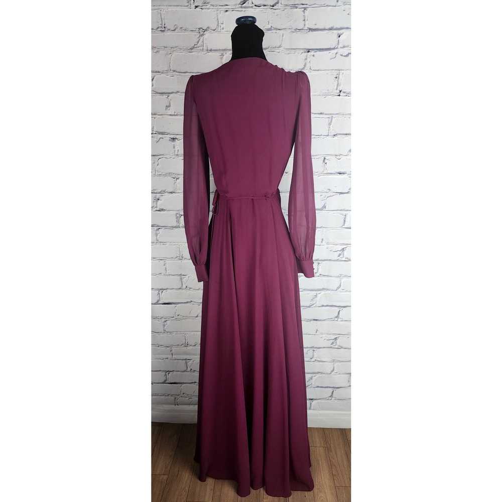 Lulus Women's S Burgundy formal evening Wrap Dres… - image 3