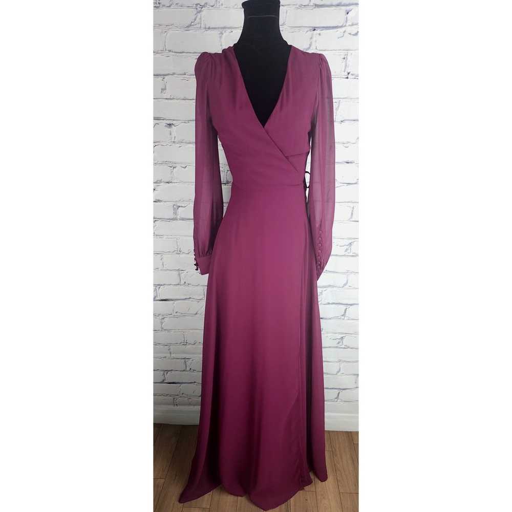 Lulus Women's S Burgundy formal evening Wrap Dres… - image 7