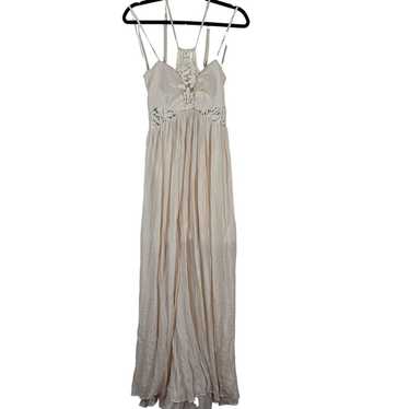 SOIEBLU Cream Love Couture Lace Strappy Long Line 