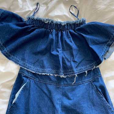 Romper anthropologie Hei Hei jean jumpsuit size 4