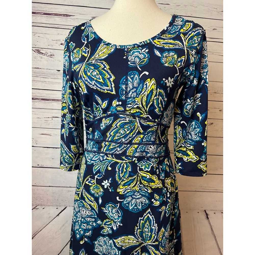 Title Nine Dress Small Floral Dream Travel Fit Fl… - image 6