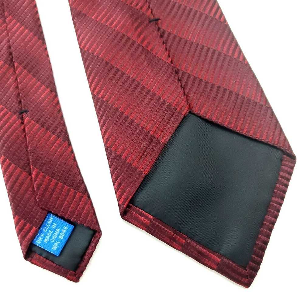 Savile Row Savile Row Red Striped Woven Silk Tie … - image 5