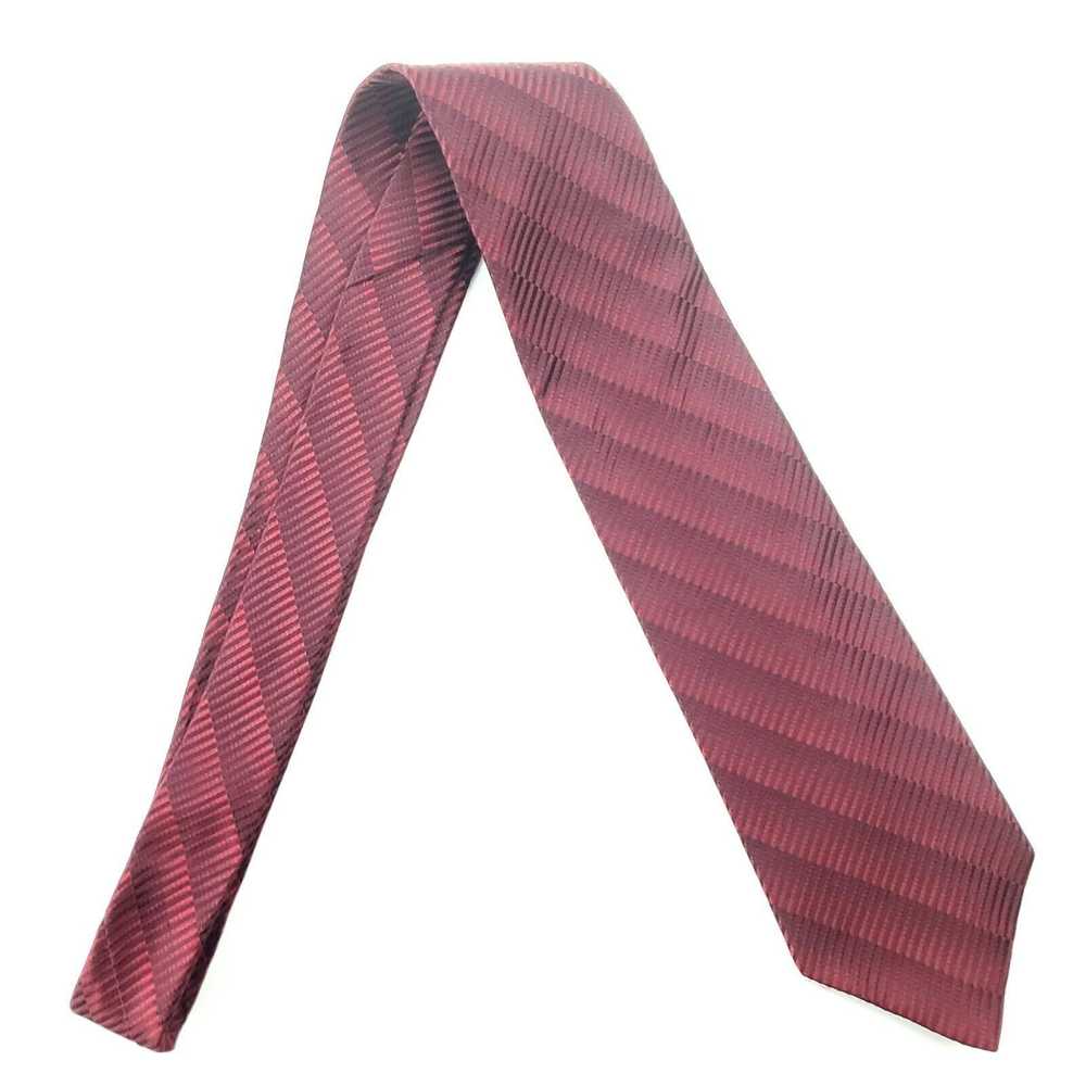 Savile Row Savile Row Red Striped Woven Silk Tie … - image 6