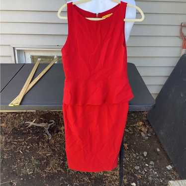 ~Alice and Olivia Red Peplum Sheath Dress Size 4 - image 1