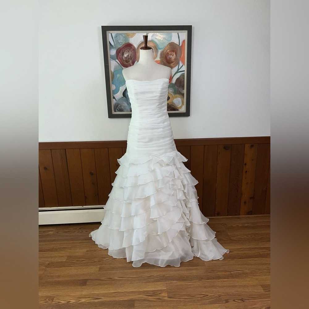 Unkwn Stunning Alfred Sung Tiered Organza Wedding… - image 2