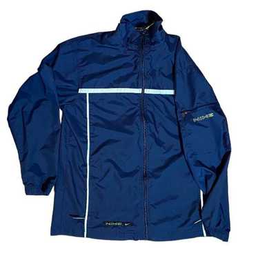 Nike Y2k nike zip up windbreaker navy - image 1