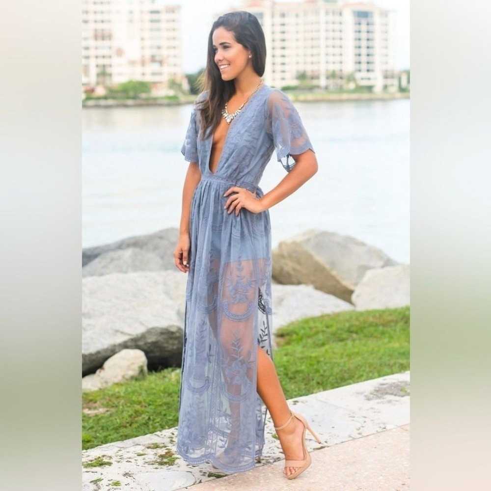 Honey punch Lace sheer maxi dress - image 3