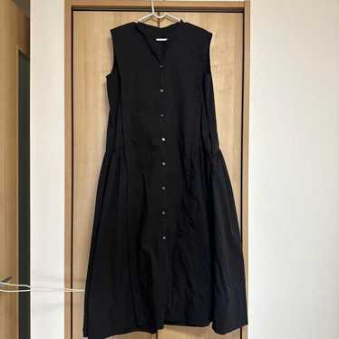 Spick and Span Black Sleeveless Long Shirt Dress C