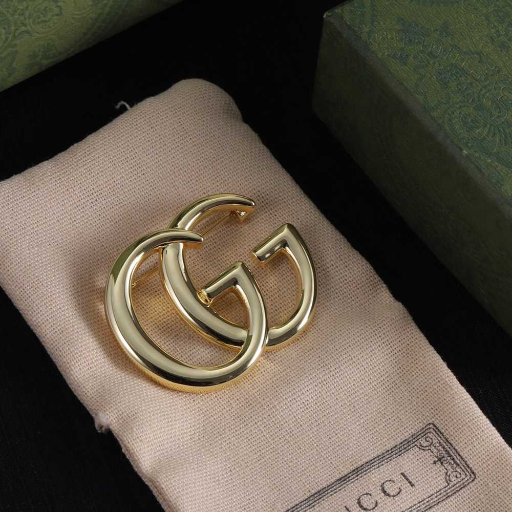 Vintage Double G Brooch - image 2