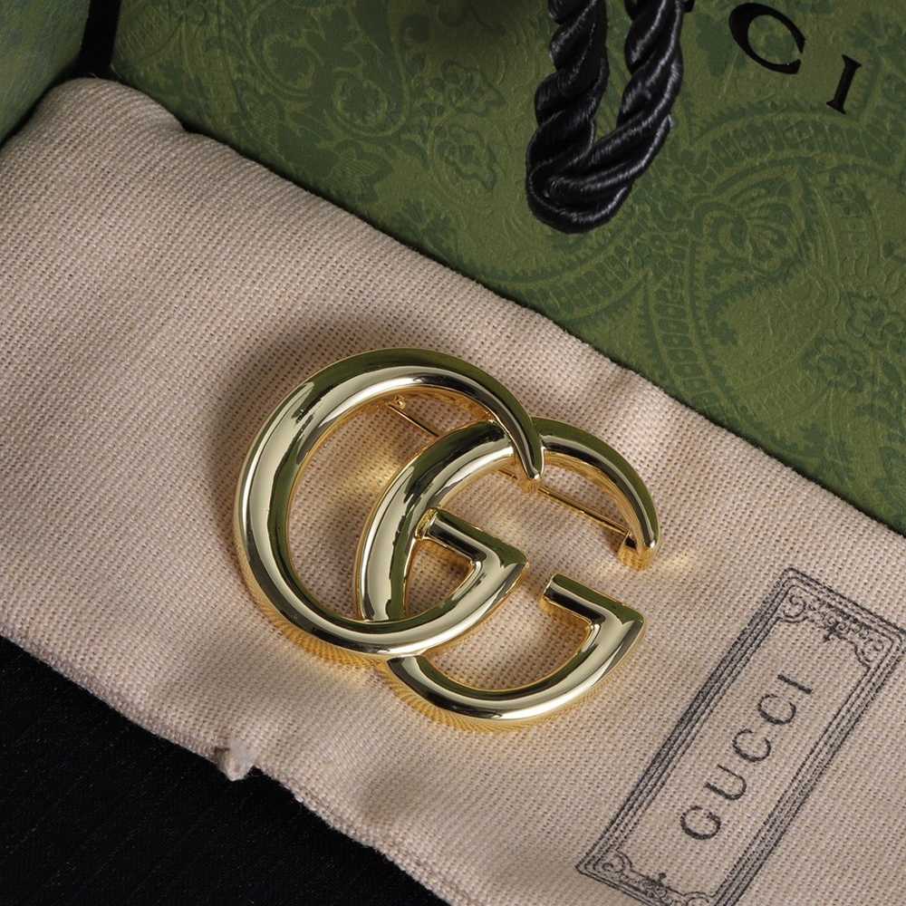 Vintage Double G Brooch - image 3