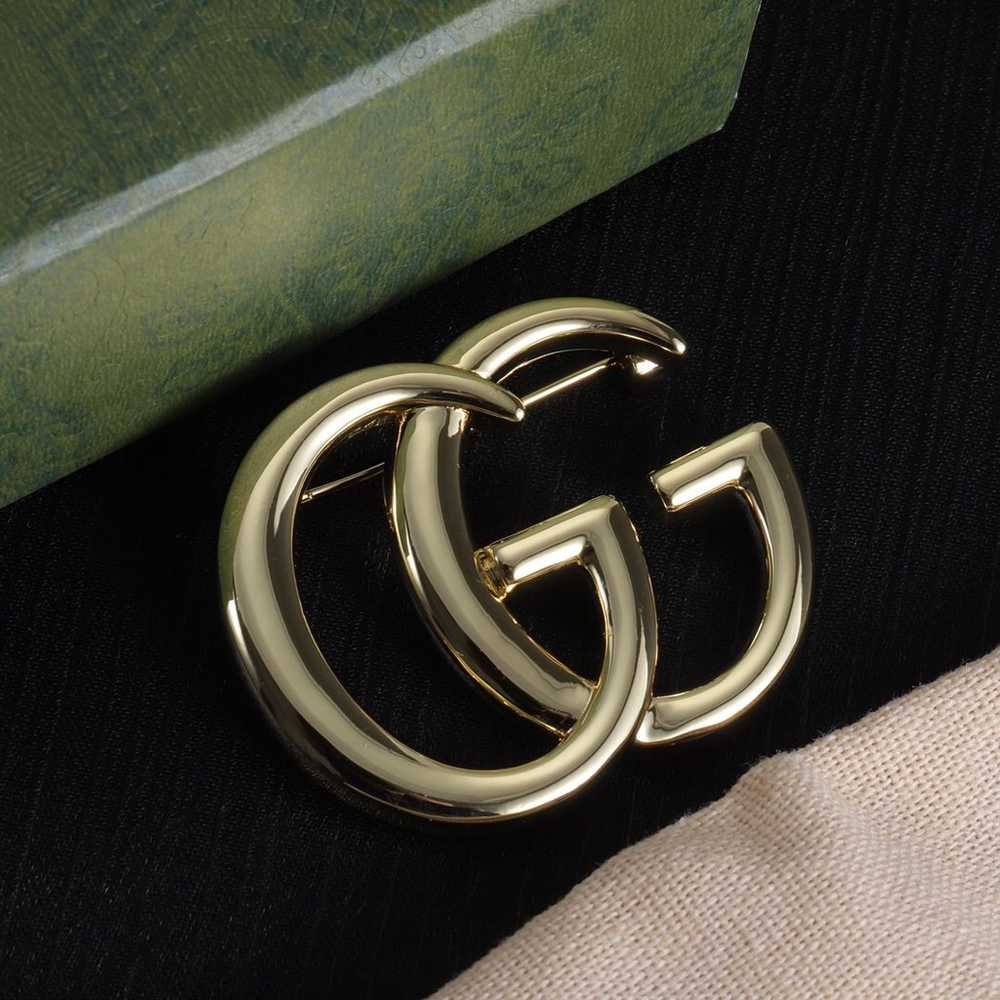 Vintage Double G Brooch - image 4