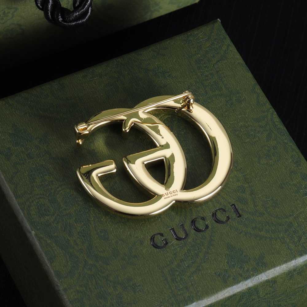 Vintage Double G Brooch - image 5