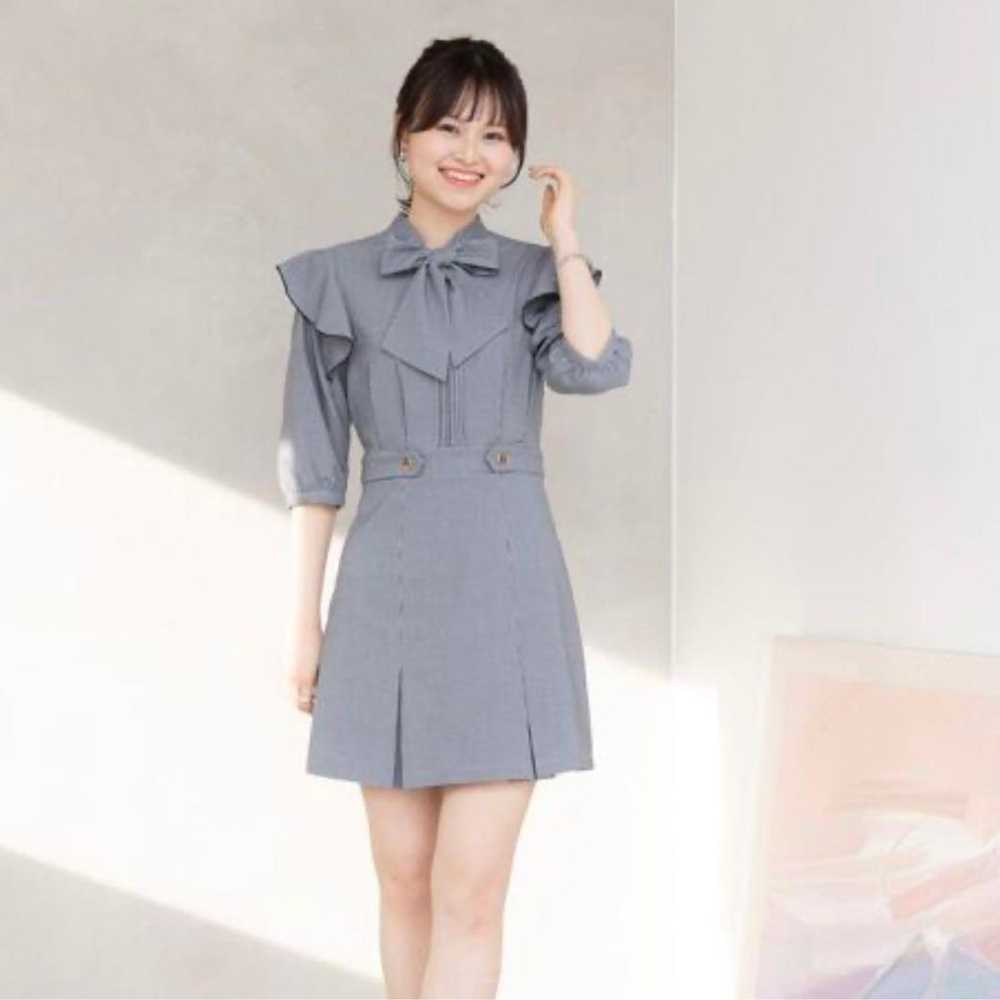 Cheek ❥ 5-minute sleeve bow tie mini dress - image 1